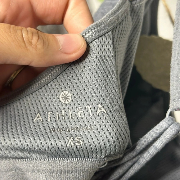 Athleta grey longline bra size Xs extra small heathered grey strappy back - Picture 3 of 3